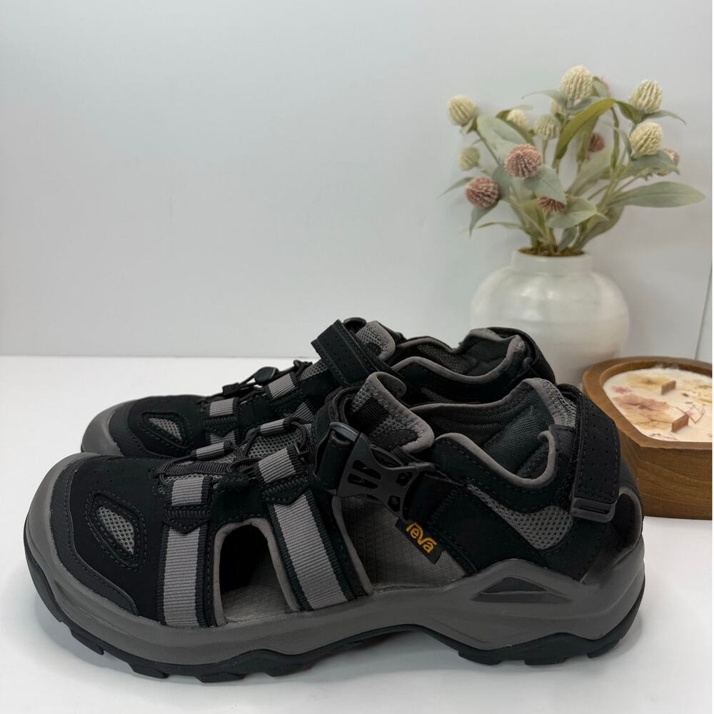 Teva Omnium 2 Hiking Water Comfort Sandals Black/Gray Men's 12 NWOB